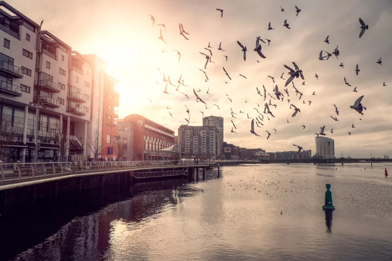 River Shannon in the heart of Limerick, Ireland