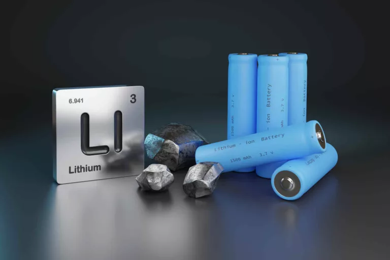 lithium sustainability shown via batteries