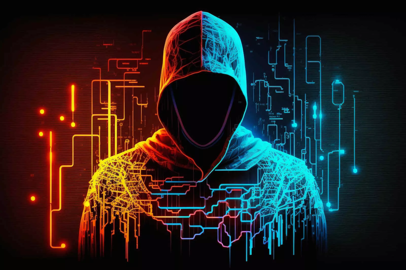 Conceptual image of hacker. Connected background & wallpaper Stock Photo |  Adobe Stock