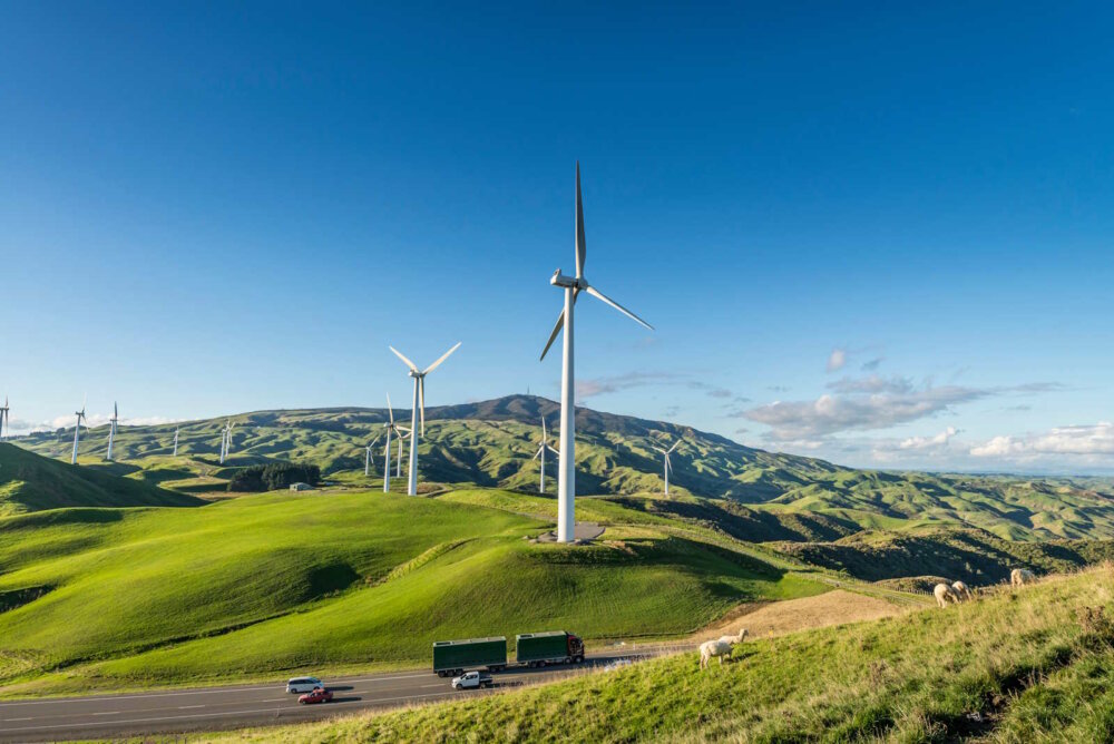 Mercury finance system Workday - illustrated by wind farm in NZ