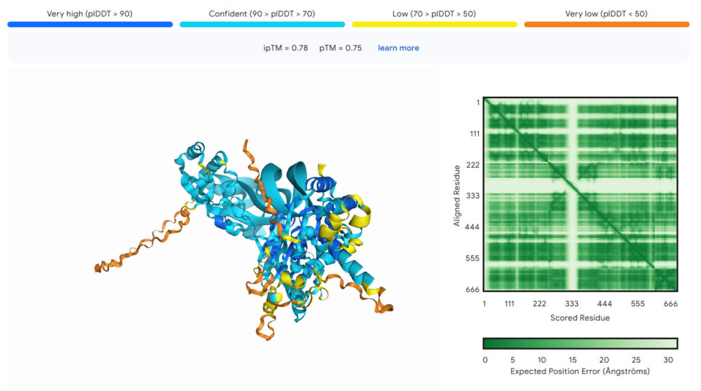 Google AlphaFold Protein-RNA-Ion: PDB 8AW3