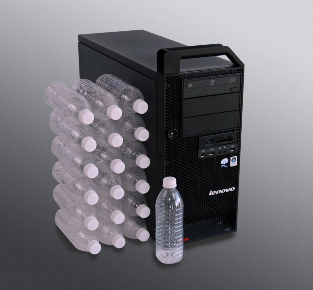 Lenovo ThinkStation D20 uses PCR plastic