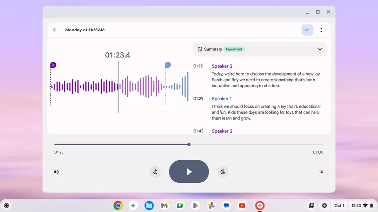 Google Chromebook Plus Recorder app