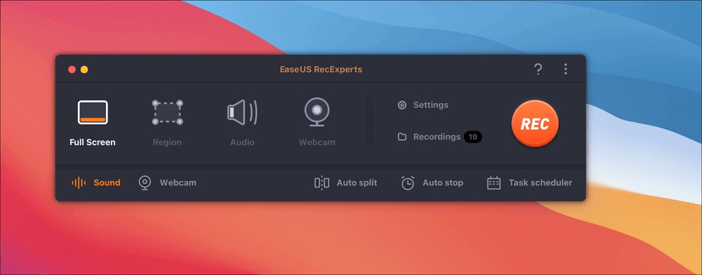 open the easeus recexperts for mac