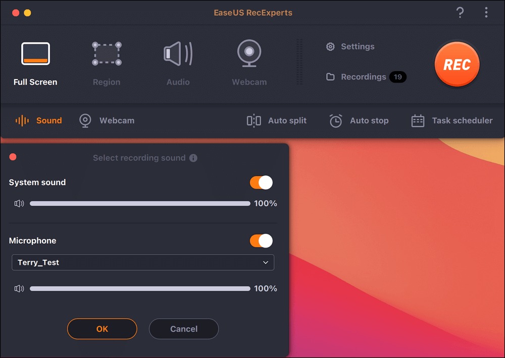 select from the sound settings